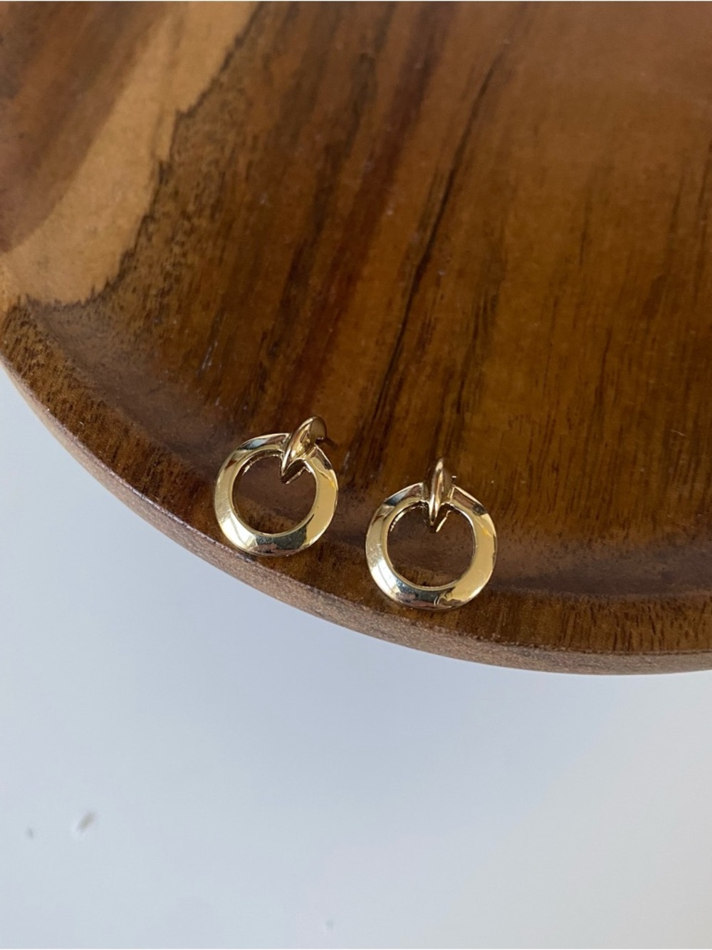 4/$15 Gold Hoop Knot Stud Earrings